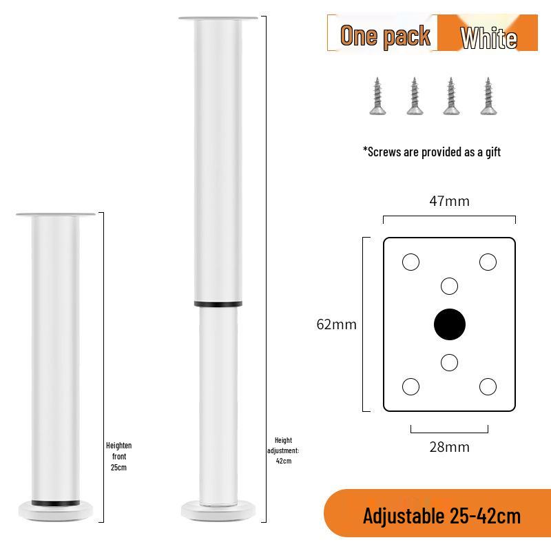 Adjustable Telescopic Furniture Legs: Cabinet, TV Stand, Bed, and Sofa Support Feet