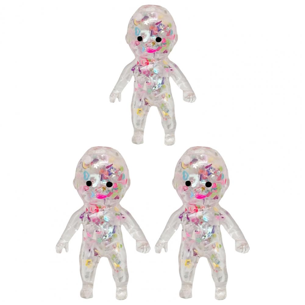 2/3Pcs Glitter Babies Stress Relief Toy Slow Rising Anxiety Relieving Baby Squeeze Toy Soft Stretchy Relaxation Stress Ball