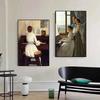 Vintage Play Piano Girls Aesthetic Canvas Painting Posters and Prints Wall Art Picture For Living Room Decoration