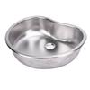 Stainless Steel Bar Sink 15x12.48x3.94in Large Capacity Heart Shaped Wash Basin with 40mm Sewer