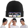 HKS Logo Auto JDM Warme Strickmütze Winter Strickmütze Beanie Skullies Beanies Hip Hop Kappen für Unisex
