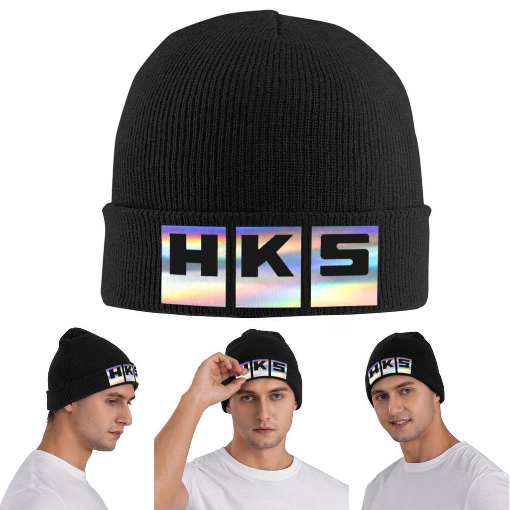 HKS Logo Auto JDM Warme Strickmütze Winter Strickmütze Beanie Skullies Beanies Hip Hop Kappen für Unisex