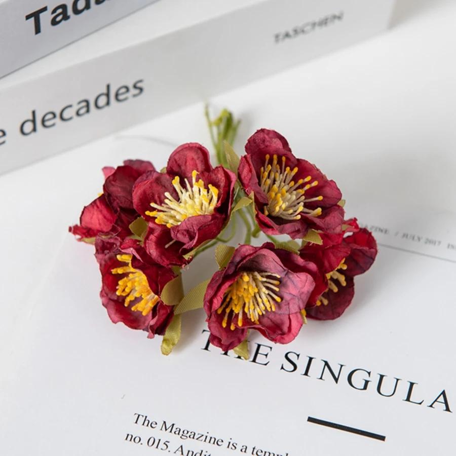 

Artificial Flowers Silks Carnation Mini Bouquet Outdoor Garden Wedding Wreath Home Room Table Decora Scrapbook Bridal Diy Gifts 1pc