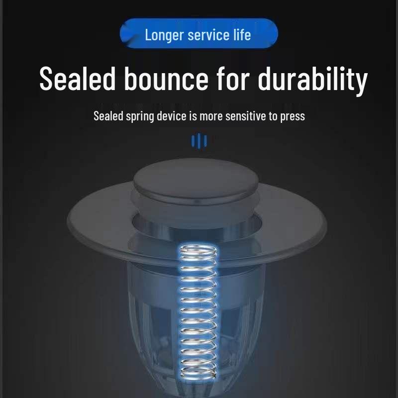 Universal Anti-Odor Sink Stopper - Press-Type Bounce Core Drain Plug for Washbasins