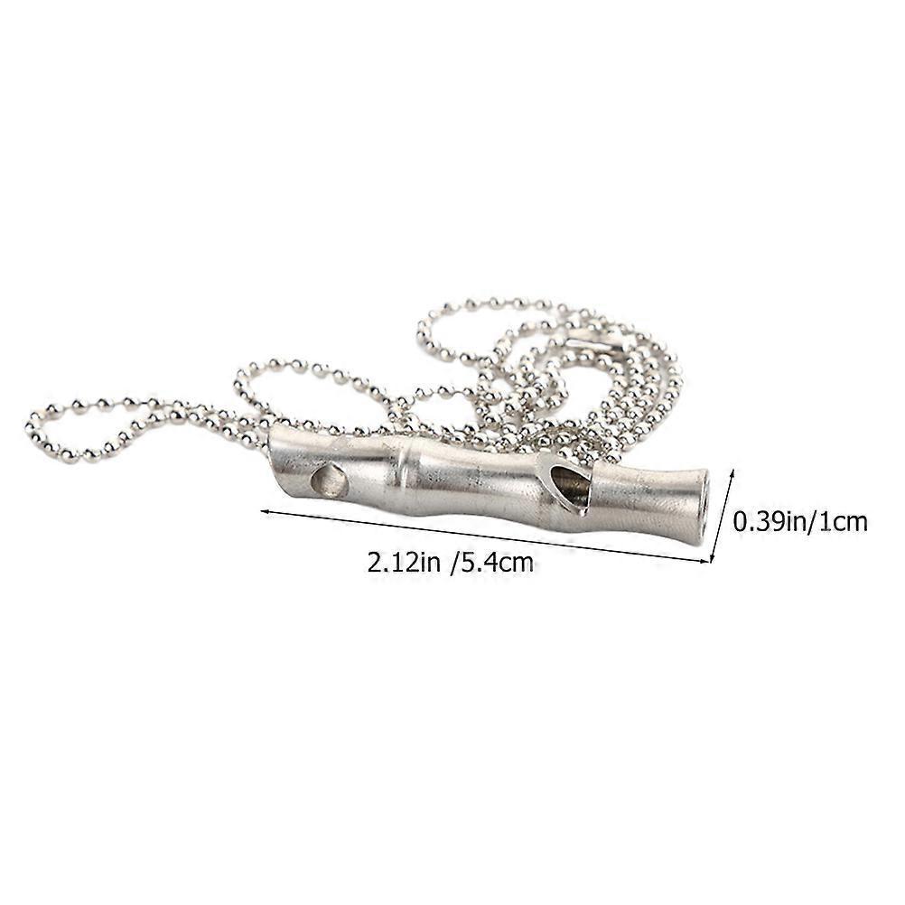 Metal Dog Training Whistle for Silent Training with Chain