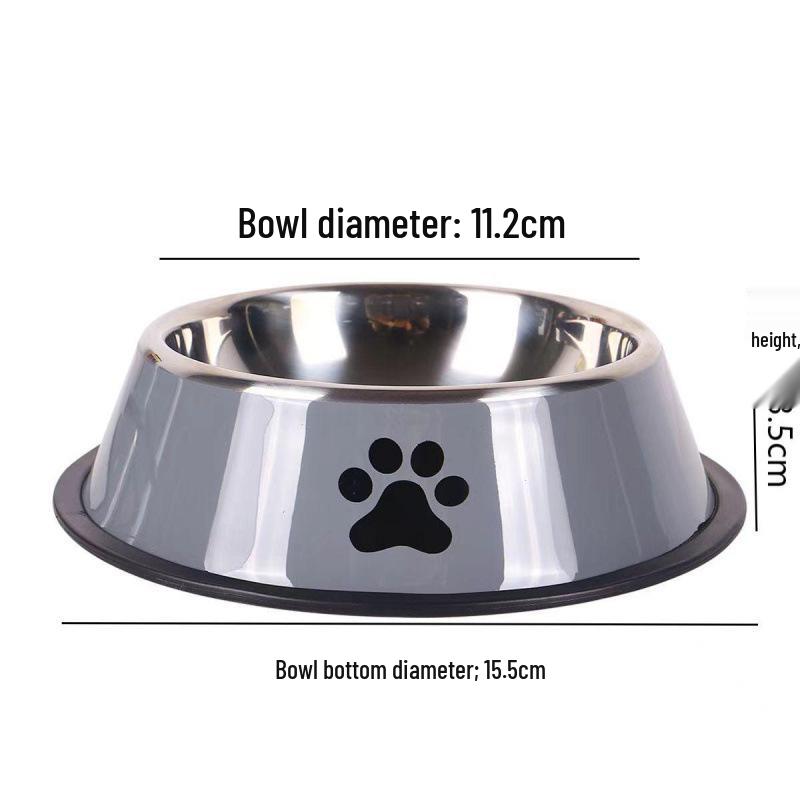 Spill-Proof Stainless Steel Pet Bowl: Non-Slip, Dual-Use for Cats & Dogs – Available in Small, Medium, Large