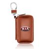 1Pcs 2025 Fashion New Leather Emblem Car Key Case Keychain Zipper Key Case Bag For KIA K5 K9 Sorento Ceed Sportage Carnival Stinger Forte Niro Cadenza