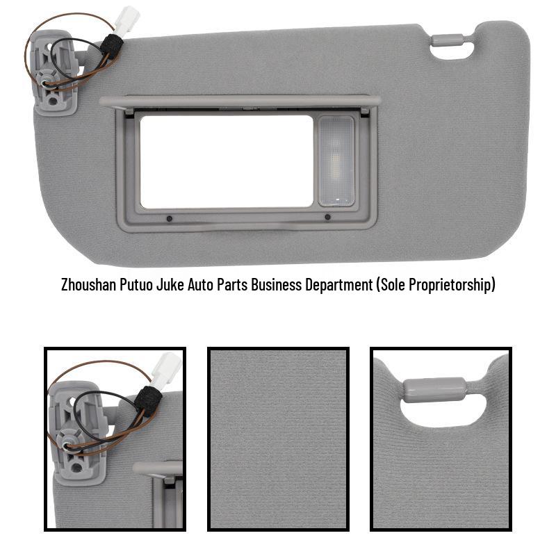 Compatible Gray Left Sun Visor with Light for 2005-2010 Kia Sportage (85202-1F690LX)