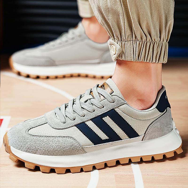 Herrskor sommar mångsidiga flip-flops sport casual Forrest Gump-skor läder retro plattform pappa trendiga skor herr