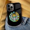 Usbekistan Flagge Weiche Handyhülle für iPhone 17 Air 16e Pro max 15 Pro 13 14 Plus 11 12 MagSafe Magnetische Coque