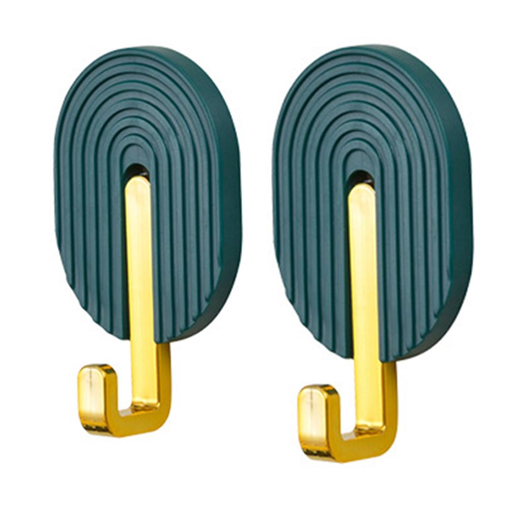 2pcs Towel Hook Self Adhesive Hooks Wall Hooks Stick for Bathroom Kitchen Strong Adhesion High Bearing Capacity Drill