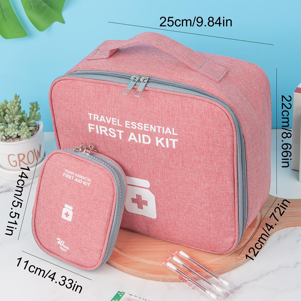 Home Medicine Bag Portable Travel First Aid Kit Medical Emergency Kit Organizer Outdoor Medicine Pill Storage Carrying Case Bag