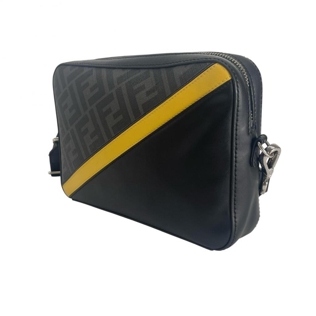 Fendi Diagonal Camera Case 7M0286 Shoulder Bag Black Mens Used