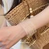 Süßes Mädchen~ Transparenter Spitzebedruckter Acryl Offener Armreif Süßes und Cooles Design Armband Damen Mode Schmuck