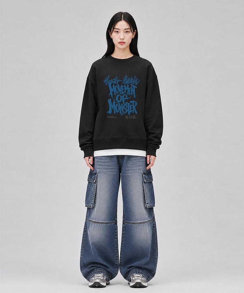 MONSTER REPUBLIC Grit Movement Ink Blue Sweatshirt Black_3192