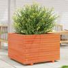 VidaXL Planter Wax Brown 70x70x49.5 Cm Solid Pine Wood, Outdoor Planter, Flower Box, Tomato Planter, 3282526