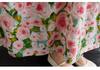 2025 Summer Cotton Linen Printed Patchwork Loose Long Suspender Dress with Slimming Large Hem
