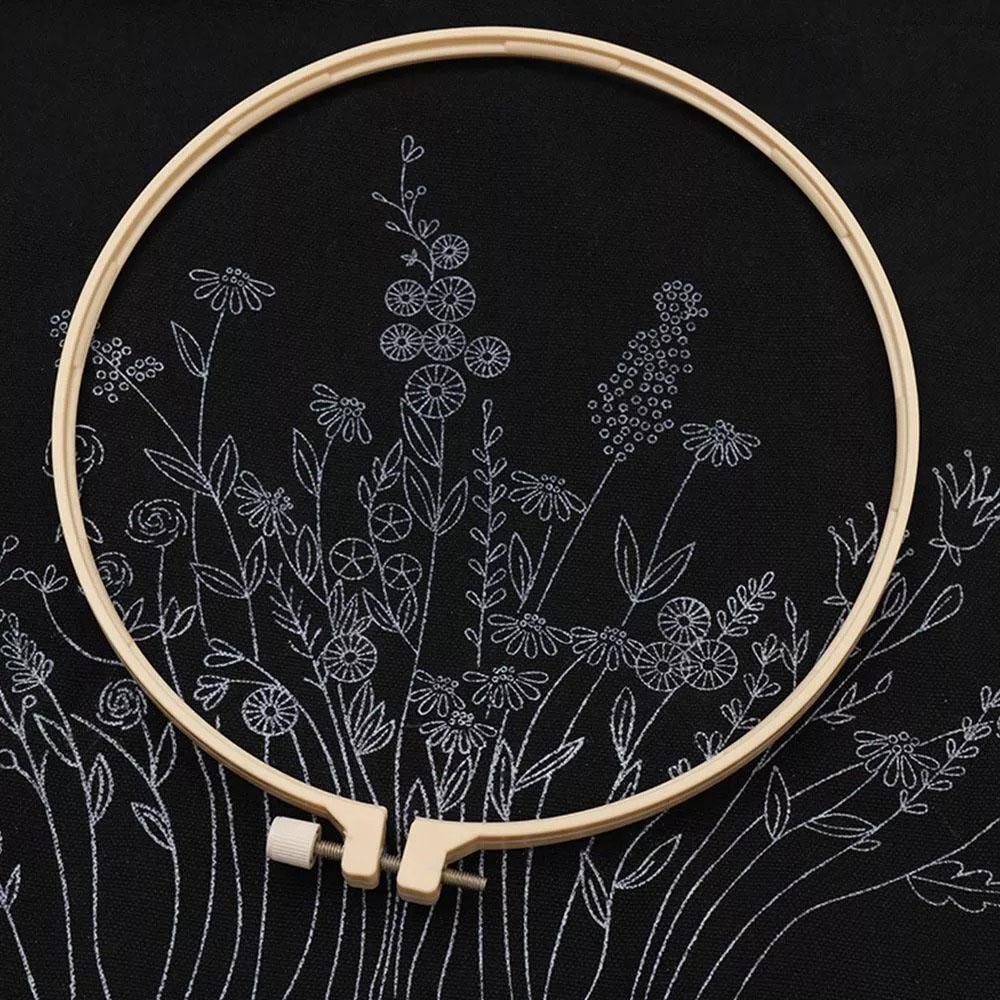 1 Set DIY Stickerei Kreuzstich-Set Nadelmalerei Blumen Schwarzes Segeltuch Wiederverwendbare Damen-Einkaufstasche Handarbeit Nähzubehör