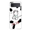 Transparent Phone Case For Samsung Galaxy Z Flip 3 4 5 6 7 Hard Folding PC Z Flip3 Flip4 Cover Dairy Cattle Cow Speckle Cute