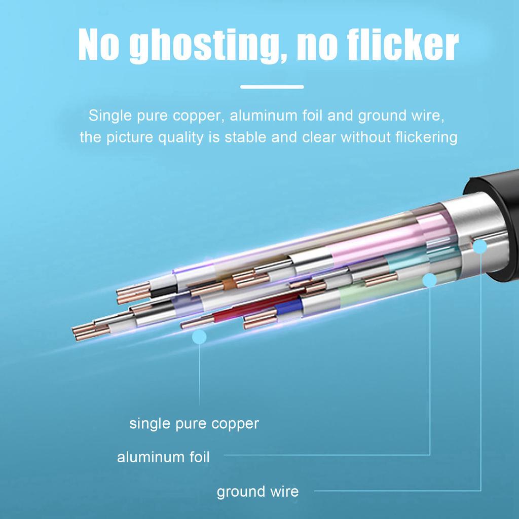 4K HD Multimedia Interface Cable Male to Male 18Gbps High Speed 4K 60Hz HD Knit   HD Multimedia Interface Adapter Cable