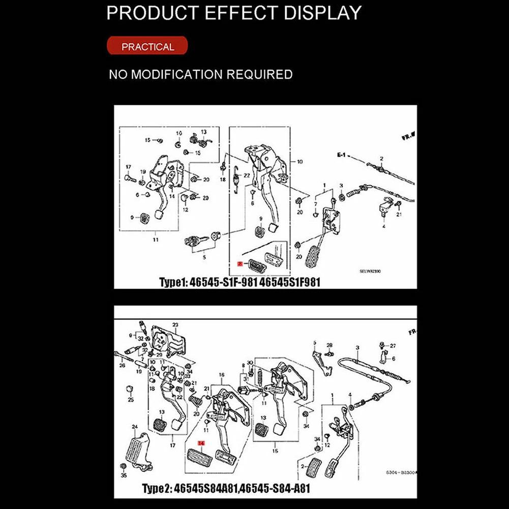 Für Honda Für Accord Für CRV CIVIC 46545S30981 Auto Gummi Bremse Kupplung Pedal Fußmatte Bremse Beschleuniger Pedal Pad Abdeckung