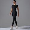New T-shirt, Quick Drying Yoga Suit, Short Sleeved Slim Fit Fitness Top, Cover Up Shirt, Outdoor Running Sports Suit, Women's