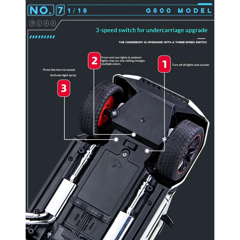 Large 1/18 Sacle Benz G800 Off Road SUV Alloy Metal Diecast Model Car Sound & Light Collectibles Ornaments Birthday Gift Friend