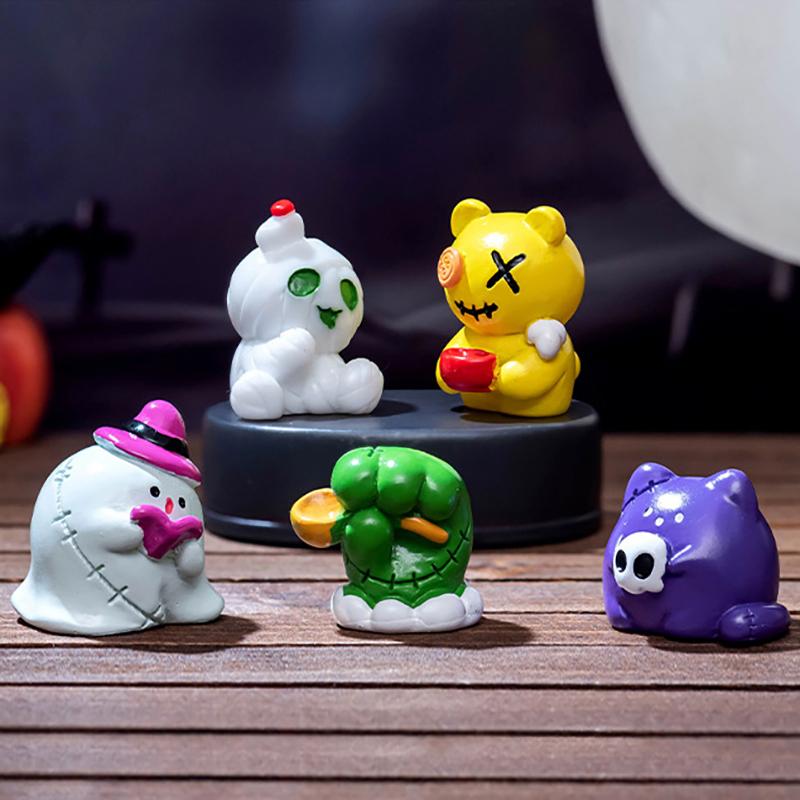 Mini Halloween Geist Mumie Kürbis Mikrolandschaft Kreative Ornamente Miniaturfiguren DIY Heim Desktop Dekoration Geschenke
