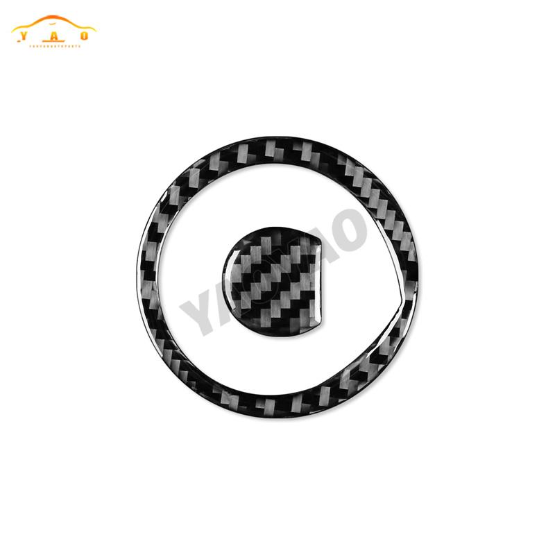 Car Sticker For Benz Smart 453 Fortwo 2016- Carbon Fiber Steering Wheel Decoration Cover Trim Car Accessories