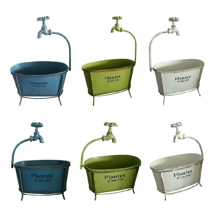 Green Ovals Planter With Decorative Spout High Leg Flower Stand Outdoor Planter For Garden Balcony