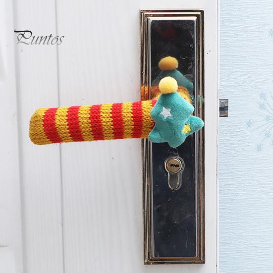 Knitted Santa Claus Door Knob Protectors Christmas Doorknob Covers, Reindeer Decor, Anti?Slip Protector Sleeves, Cartoon Decorations Handle Cushion