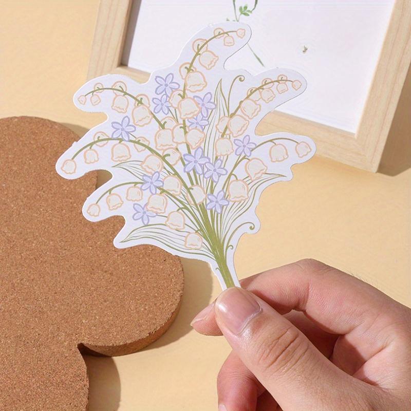 6pcs Hand Drawn Bouquet of Tulips, Roses, Blessing Cards, Wedding, Mother's Day, Birthday Gift Cards