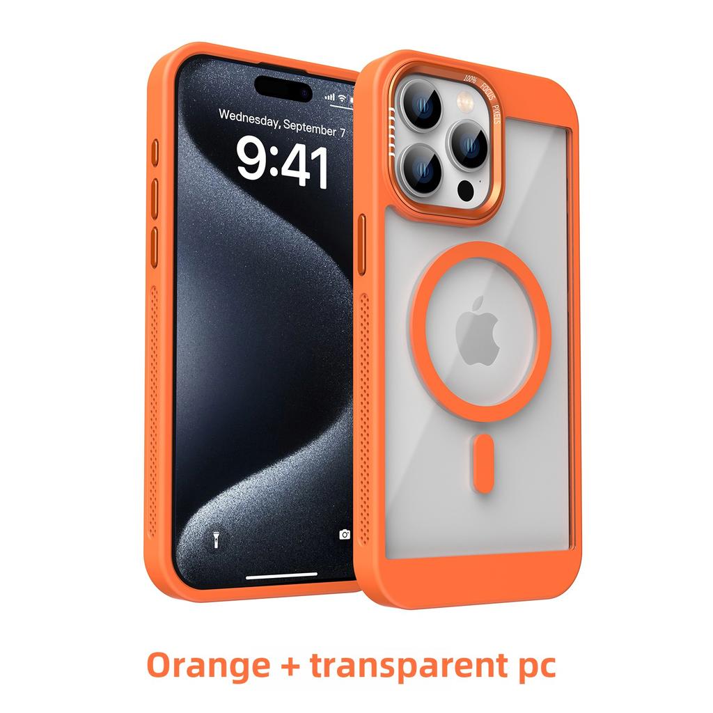 Luxury Magnetic Frame Bumper Case For iPhone 17 16 15 14 13 12 11 Pro Max Plus For Magsafe Acrylic Translucency Protection Cover