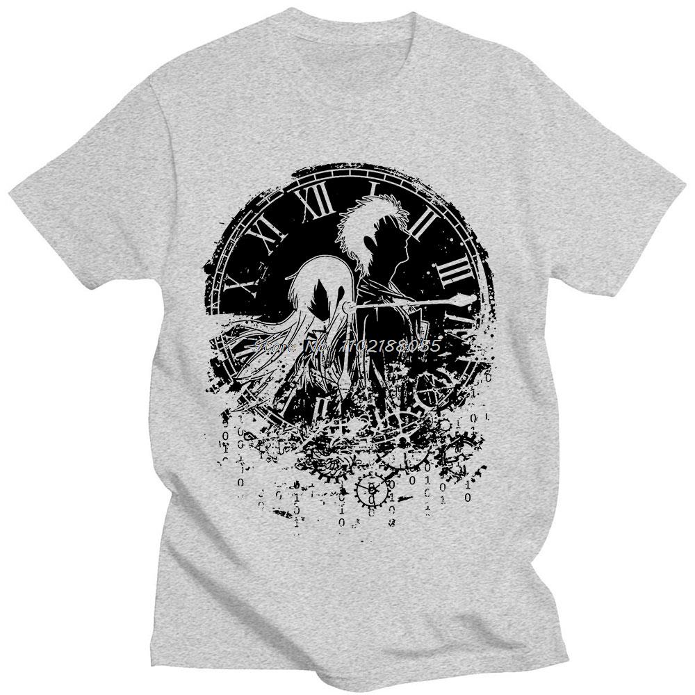 Anime Steins Gate T-shirt Moda Koszulka z krótkim rękawem Manga Okabe Rintarou Makise Kurisu Męska Damska Bawełniana Oversize