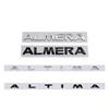 1Pc 3D ABS Letters Logo Car Rear Trunk Emblem Badge Side Sticker Auto Stying Accessories Decoration  for Nissan ALMERA