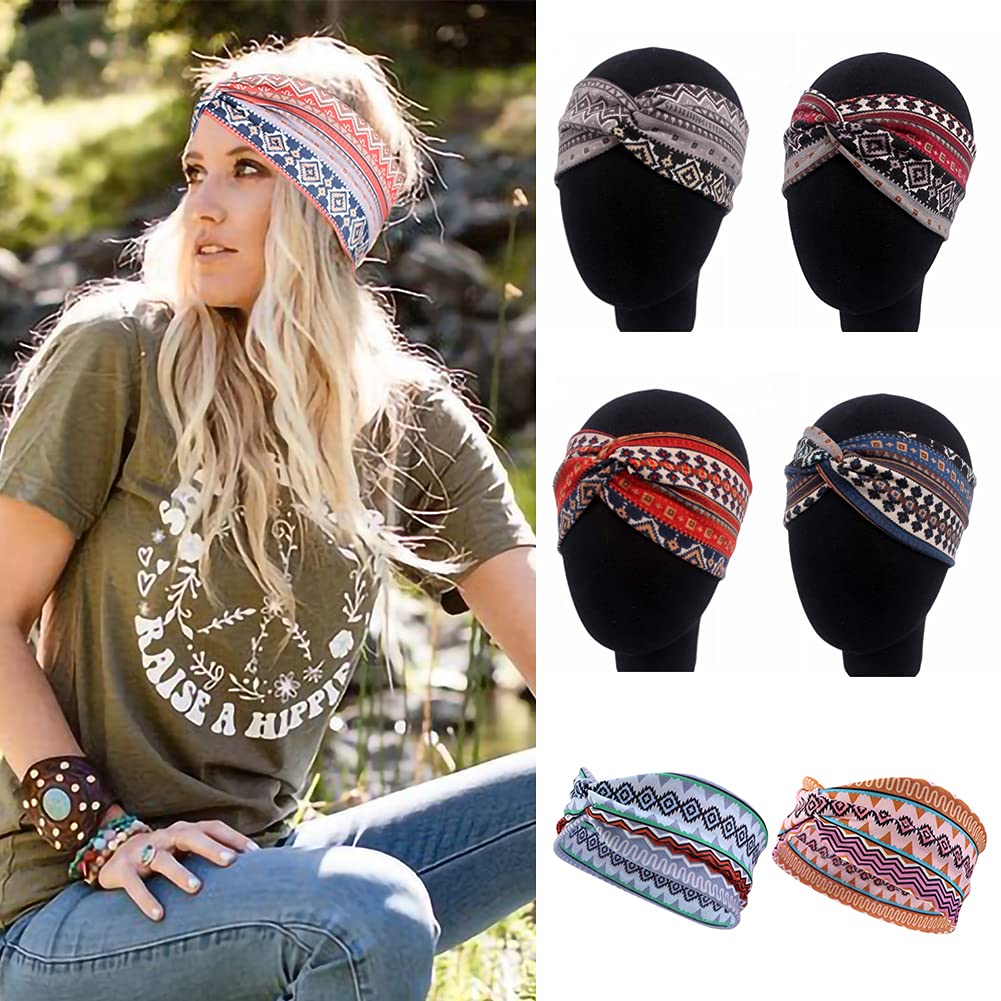 Faixa de cabeça vintage, faixa elástica torcida, acessórios para cabelo, boho africano, faixa de cabelo para meninas, turbante, envoltório de cabeça, bandagem