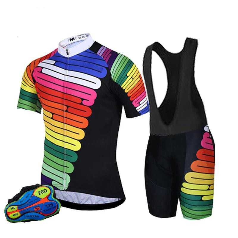 2026 Summer Breathable Cycling Suit Set Bike Uniform Suit Style Men's MTB Wear Pro Team Cycling Jersey Short Sleeve Bicycle Clothing Summer