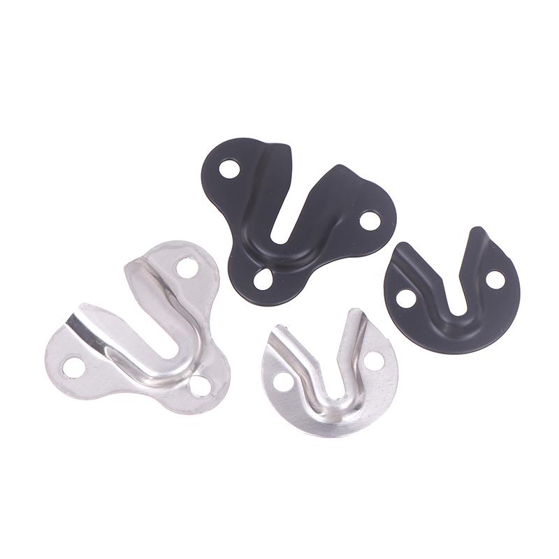 10 Pcs Plate Hangers Flush Mount Bracket Furniture Hooks Coat Picture Frame Shelf Iron Stands Invisible Wall Hanging Plate