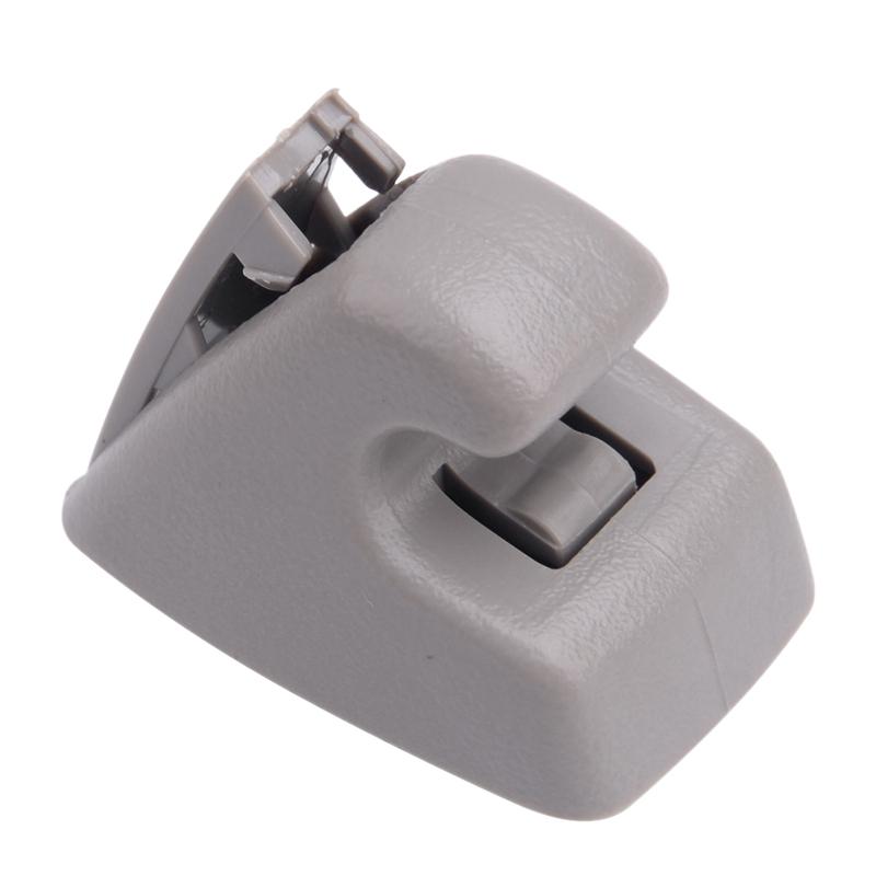 2pcs Grey Sun Visor Clip Holder Hook Support Retainer Fastener Bracket Plastic Fit for Chevrolet Silverado Suburban 15882854