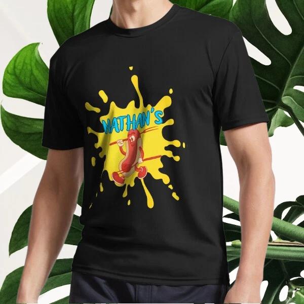 New NATHAN S HOT DOG Active T-Shirt Logo T-Shirt Funny Size S to 5XL S