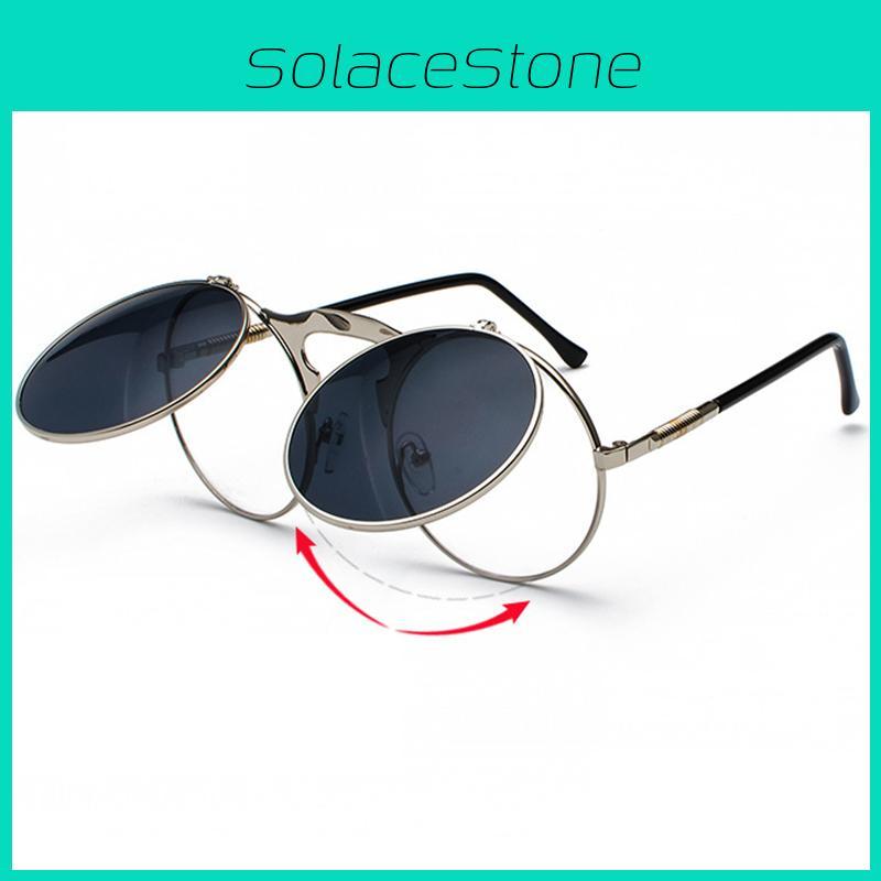 Stylish Retro Gothic Round Glasses With Durable Alloy Frame And Comfortable Fit