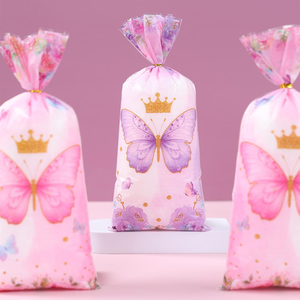 Butterfly Candy Bags Gift Packing Biscuit Bags Butterfly Birthday Party Decor Kids Wedding Birthday Party Supplies Baby Shower