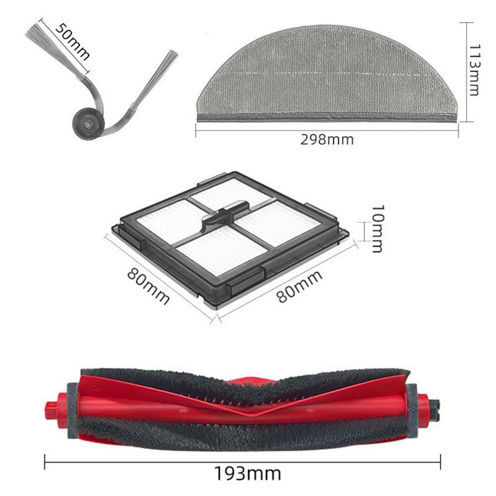 For Roborock Q10 X-5 / Q8 Max Pro / Q10 PF+ Main Side Brush Filter Mop Cloth Vacuum Cleaner Accessories Spare To Replace