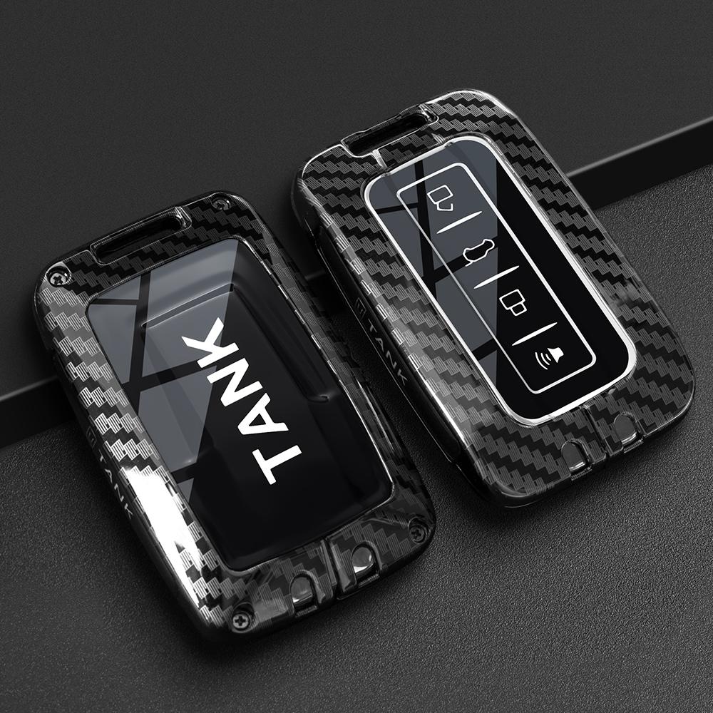 Interior Mouldings Car Key Case for Great Wall GWM WEY TANK 300 500 Tank300 Tank500 Remote Cover Bag Shell Keychain Holder Acces