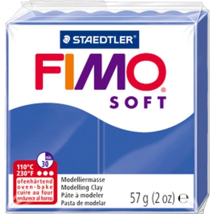Pâte Polymère FIMO - Bleu Brillant - 56g - Idéale pour Bijoux et Accessoires Fantaisies