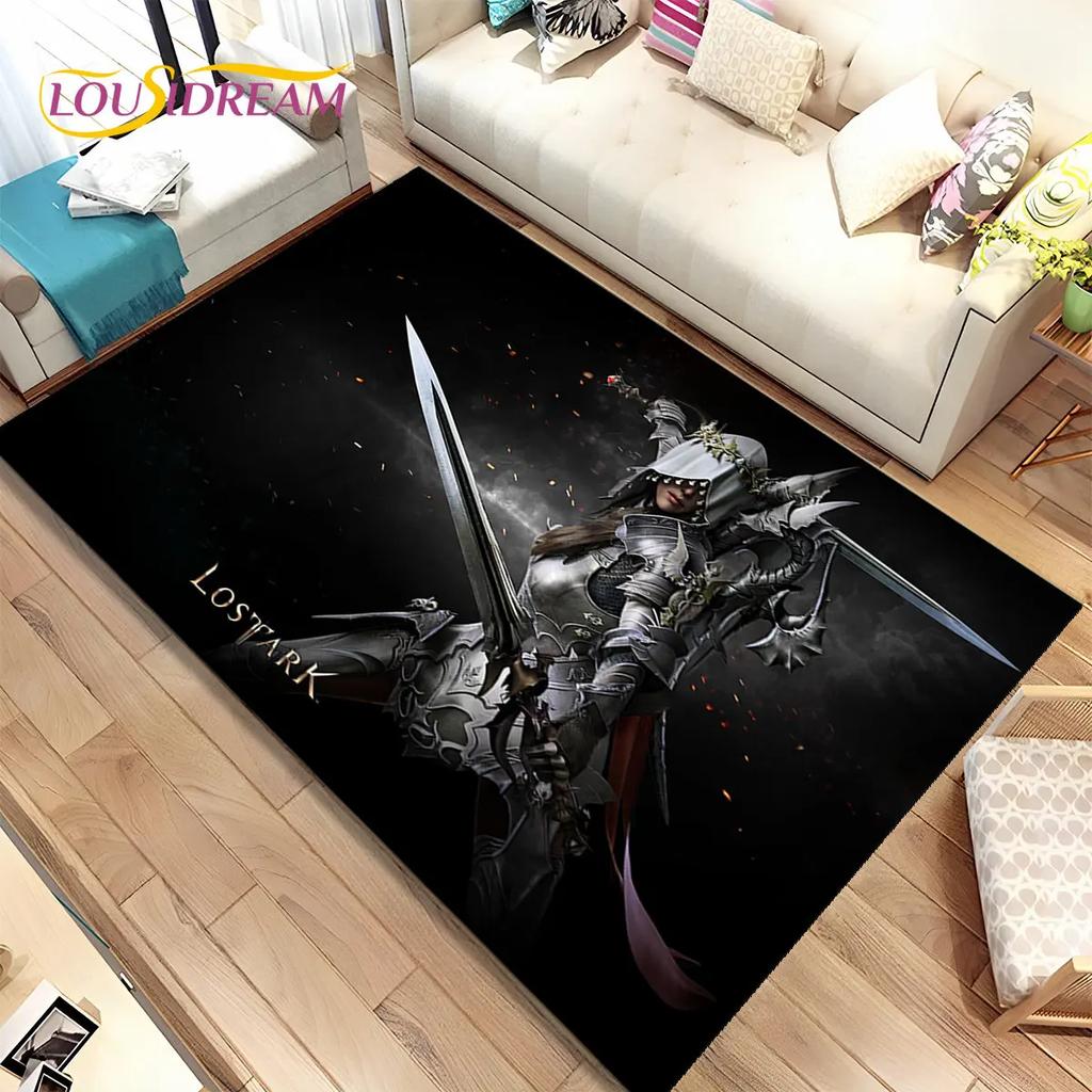 3D Lost Ark Game Gamer Cartoon Area Rug,Carpet Rug for Living Room Bedroom Sofa Doormat Decoration,kids Play Non-slip Floor Mat