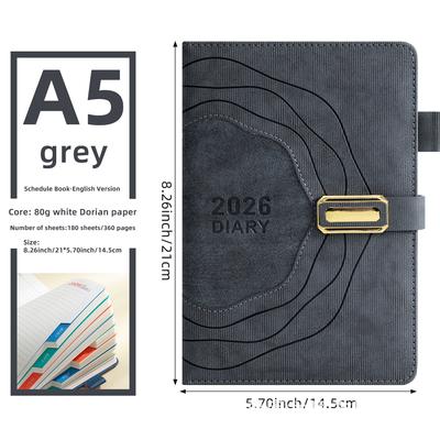 2026 Year-end Planner, Weekly and Monthly Plans, and Daily Plans for 365 Days Gray