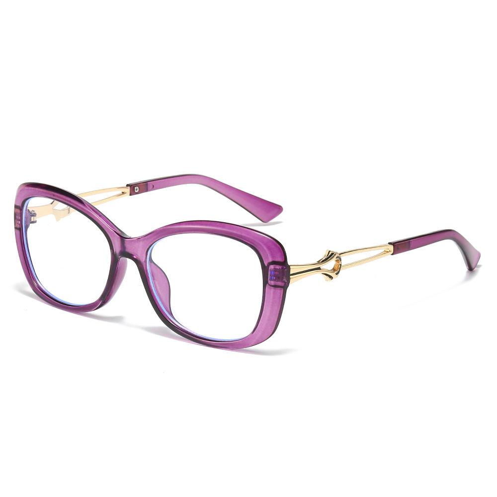 Retro Leopard Anti Blue Light Glasses Splicing Hollow Frame Design Prevent Mobile Phone Computer Radiation Unisex Glasses