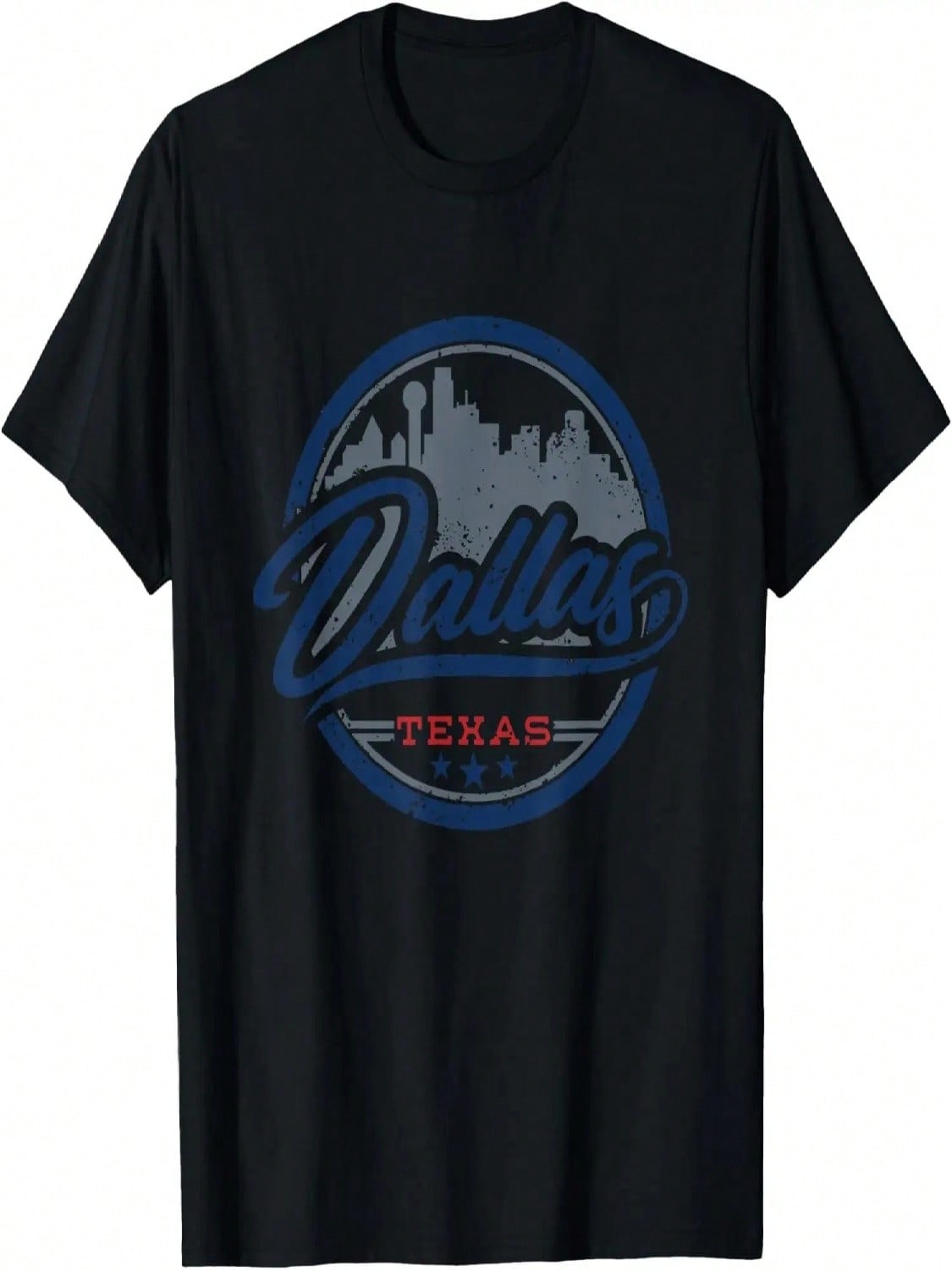 Retro Vintage Dallas Texas Skyline Graphic T-Shirt S разноцветный