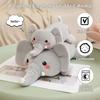 Weighted Elephant Plush Stuffed Animal 13.8 Inch Gentle Pillow Toy Designed for Adults 1.6 Lbs Adorable Grey Plushie Present Calming Stress Relie